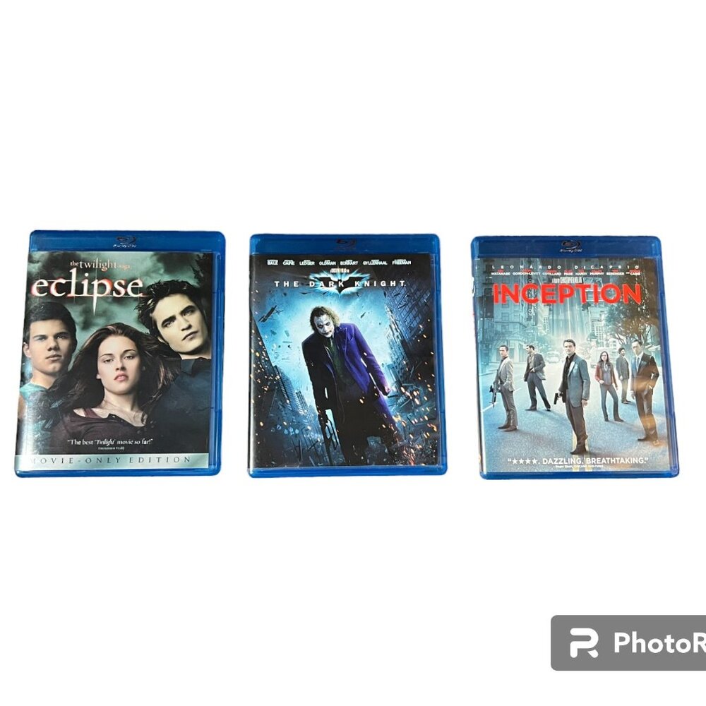 3-Blue Ray Bundle: The Twilight Saga Eclipse, The Dark Knight, Inception